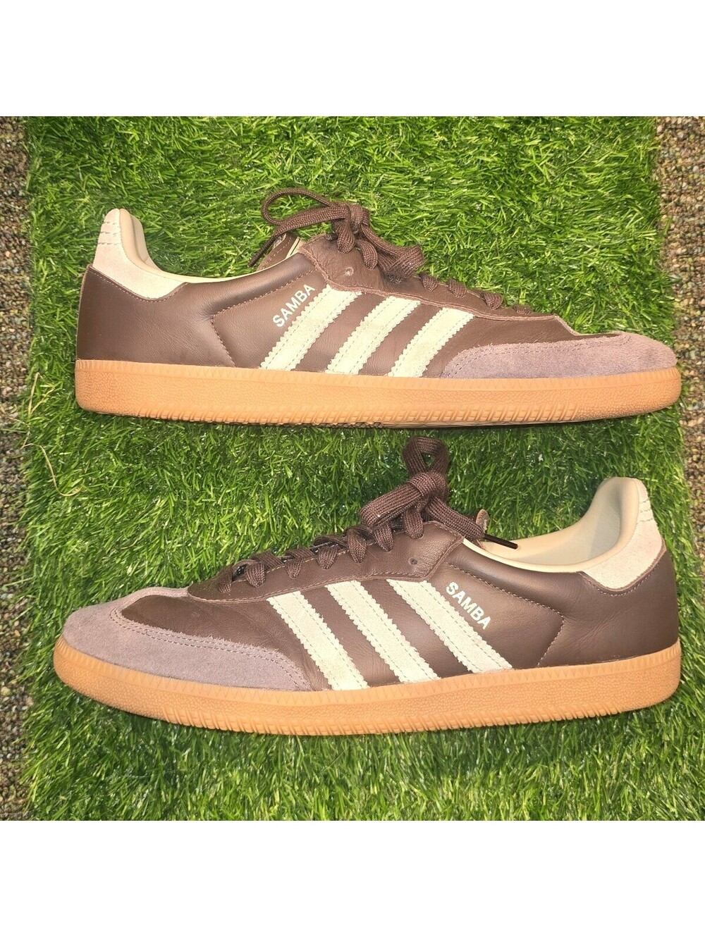 adidas Samba OG Men's Brown Putty Grey Sports Sneaker ID1481 Size 11.5 Mens